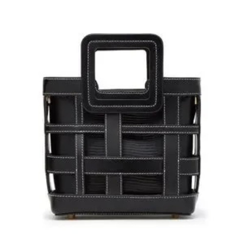 STAUD Mini Plaid Shirley Bag Black Rare